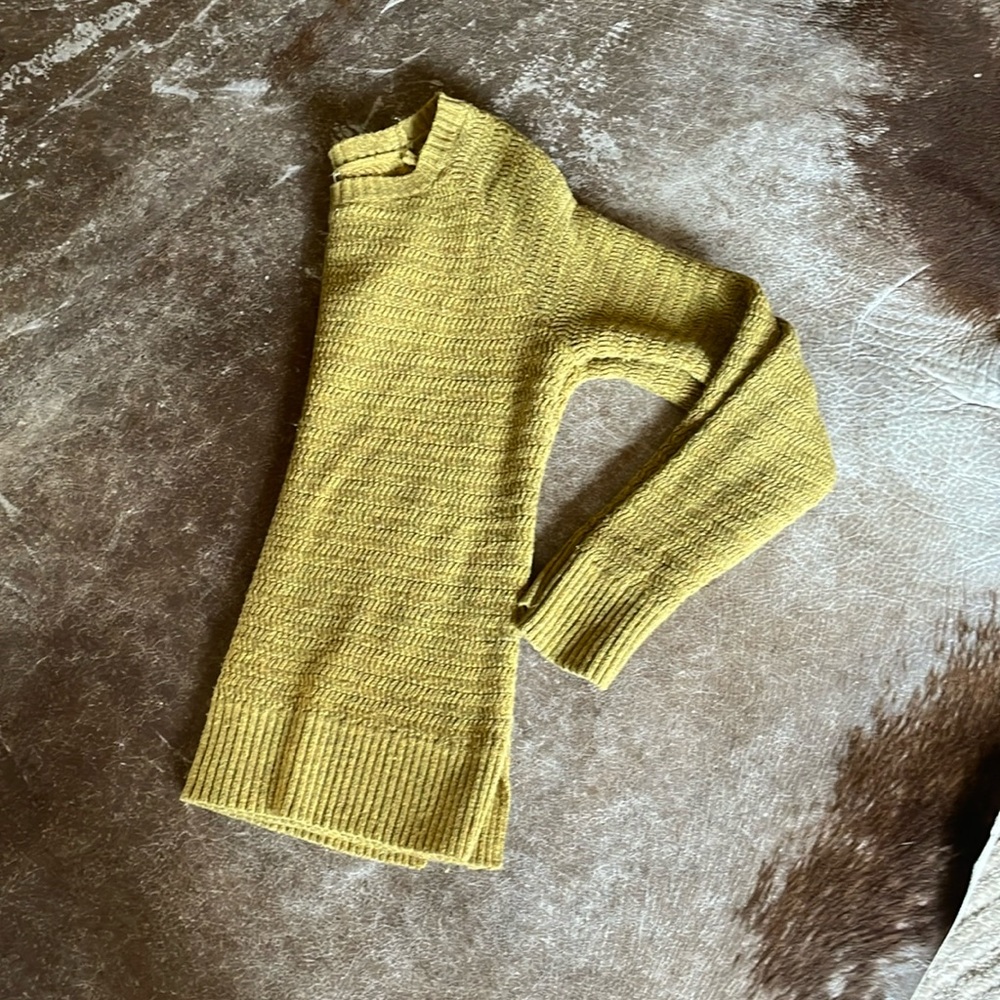 Ann Taylor Loft chartreuse sweater. Small